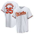 Baltimore Orioles #35 Adley Rutschman White Replica Player Baseball Jersey