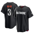 Baltimore Orioles #3 Taylor Ward Player Black City Connect Home Game Stitched Baseball Jersey