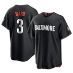 Baltimore Orioles #3 Taylor Ward Player Black City Connect Home Game Stitched Baseball Jersey