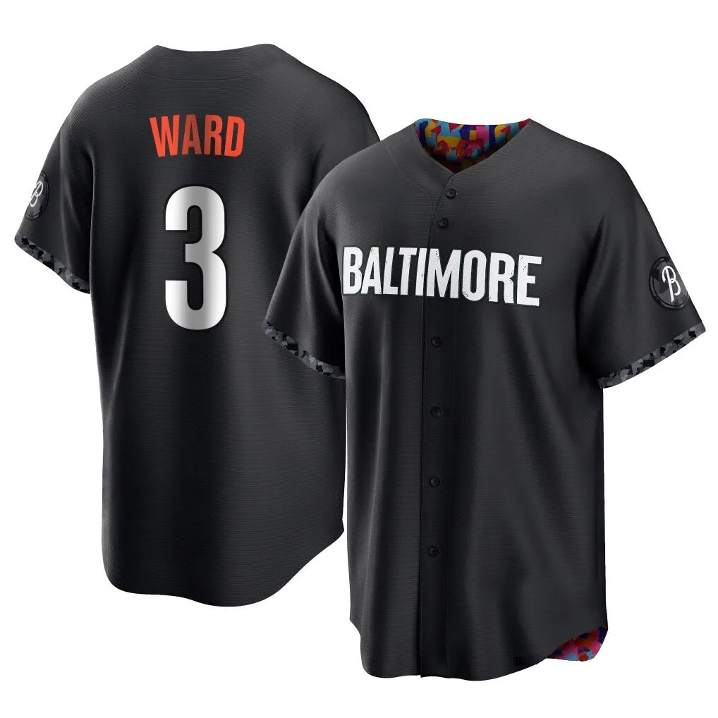 Baltimore Orioles #3 Taylor Ward Player Black City Connect Home Game Stitched Baseball Jersey