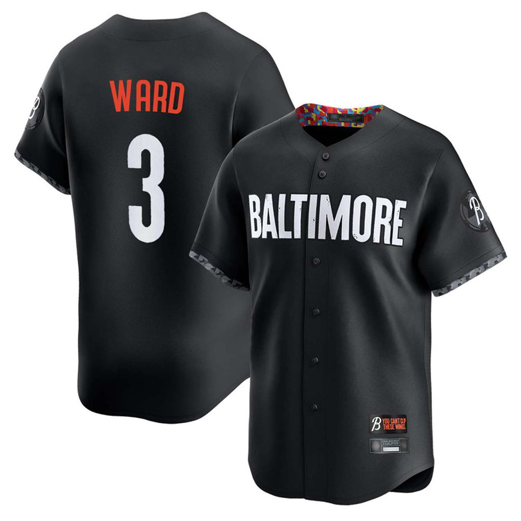 Baltimore Orioles #3 Taylor Ward Player Black City Connect Limited Home Game Stitched Baseball Jersey