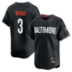 Baltimore Orioles #3 Taylor Ward Player Black City Connect Limited Home Game Stitched Baseball Jersey