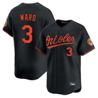 Baltimore Orioles #3 Taylor Ward Player Black Limited Home Game Stitched Baseball Jersey