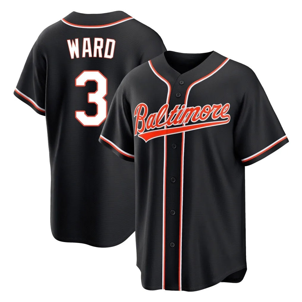 Baltimore Orioles #3 Taylor Ward Player Black Out Home Game Stitched Baseball Jersey