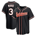 Baltimore Orioles #3 Taylor Ward Player Black Out Home Game Stitched Baseball Jersey