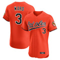 Baltimore Orioles #3 Taylor Ward Player Orange Limited Elite Home Game Stitched Baseball Jersey