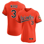 Baltimore Orioles #3 Taylor Ward Player Orange Limited Elite Home Game Stitched Baseball Jersey