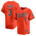 Baltimore Orioles #3 Taylor Ward Player Orange Limited Home Game Stitched Baseball Jersey