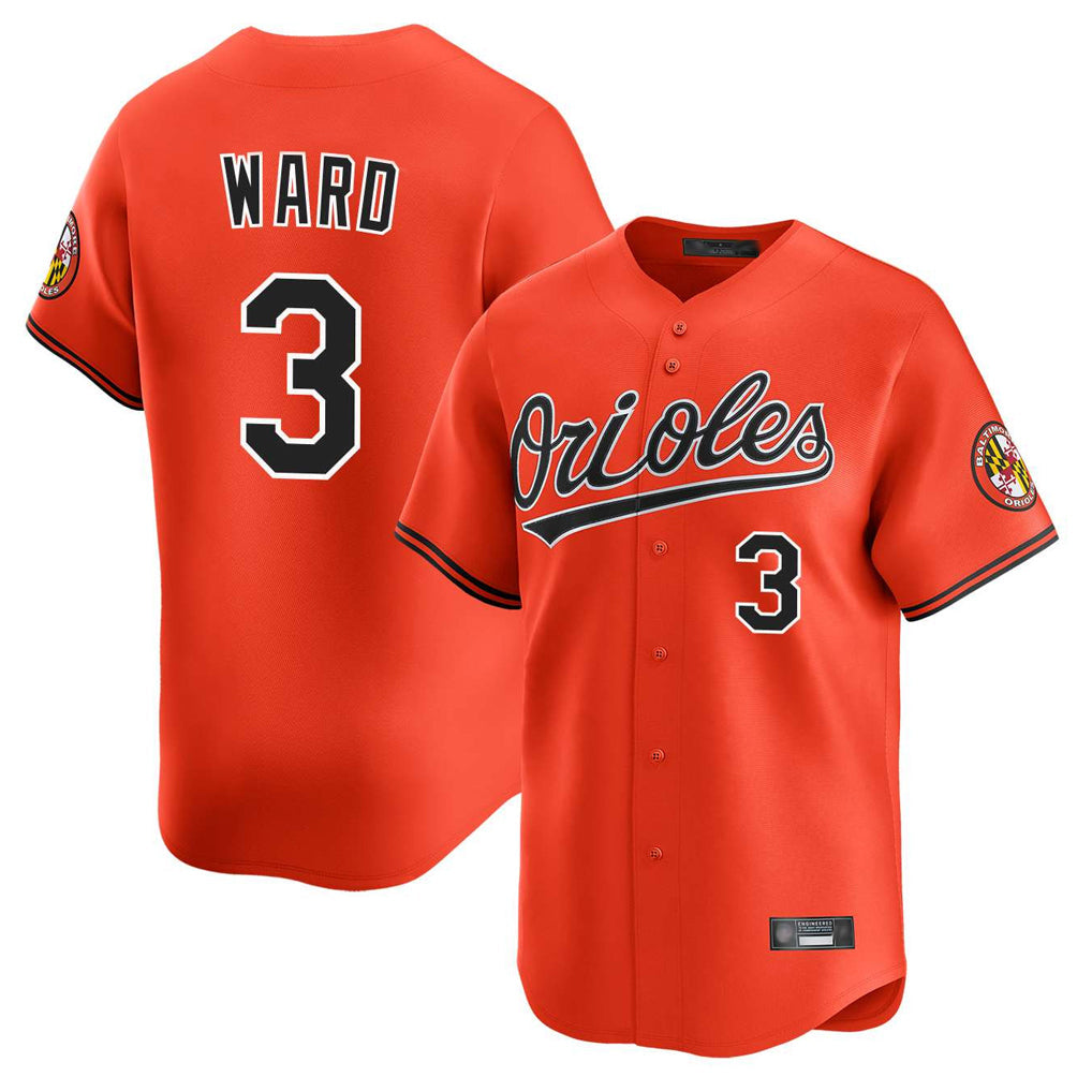 Baltimore Orioles #3 Taylor Ward Player Orange Limited Home Game Stitched Baseball Jersey