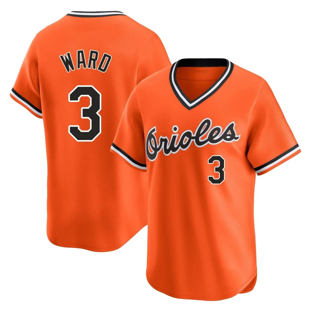 Baltimore Orioles #3 Taylor Ward Player Orange T-shirt Limited Home Game Stitched Baseball Jersey