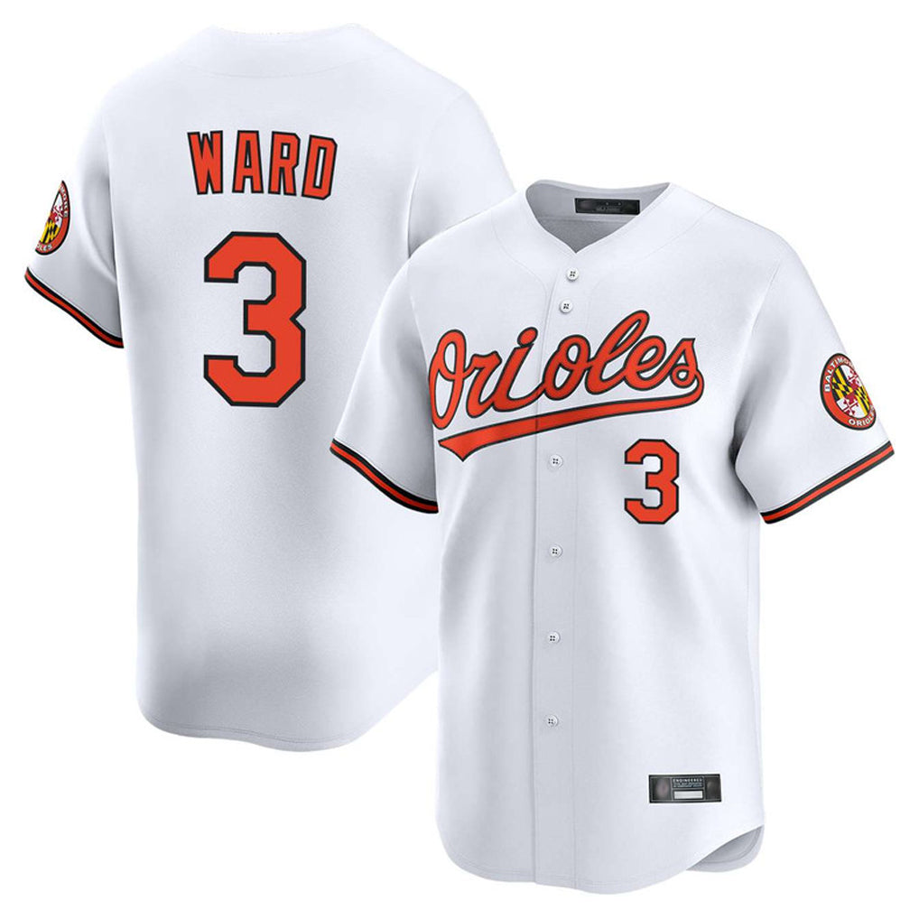 Baltimore Orioles #3 Taylor Ward Player White Limited Home Game Stitched Baseball Jersey