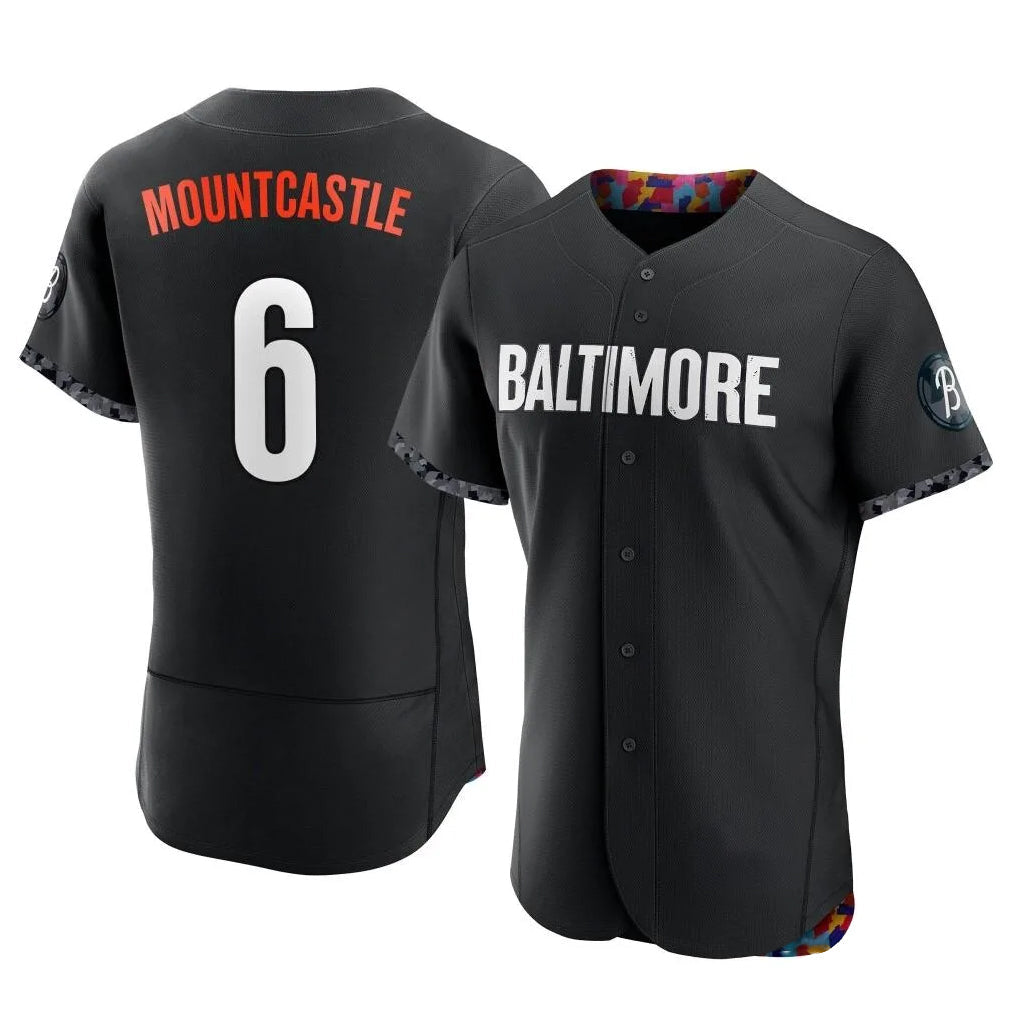 Baltimore Orioles #6 Ryan Mountcastle Player Black City Connect Limited Elite Home Game Stitched Baseball Jersey