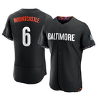 Baltimore Orioles #6 Ryan Mountcastle Player Black City Connect Limited Elite Home Game Stitched Baseball Jersey
