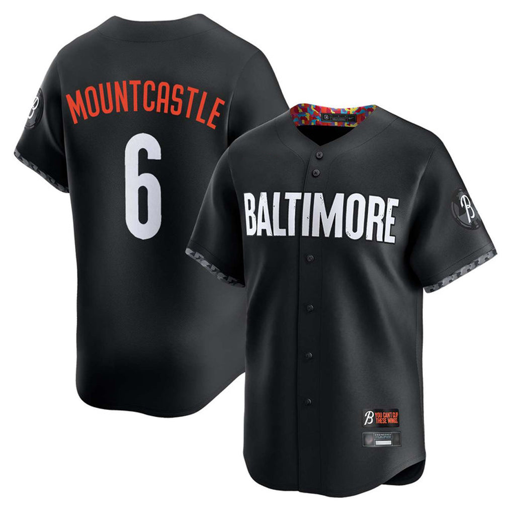 Baltimore Orioles #6 Ryan Mountcastle Player Black City Connect Limited Home Game Stitched Baseball Jersey