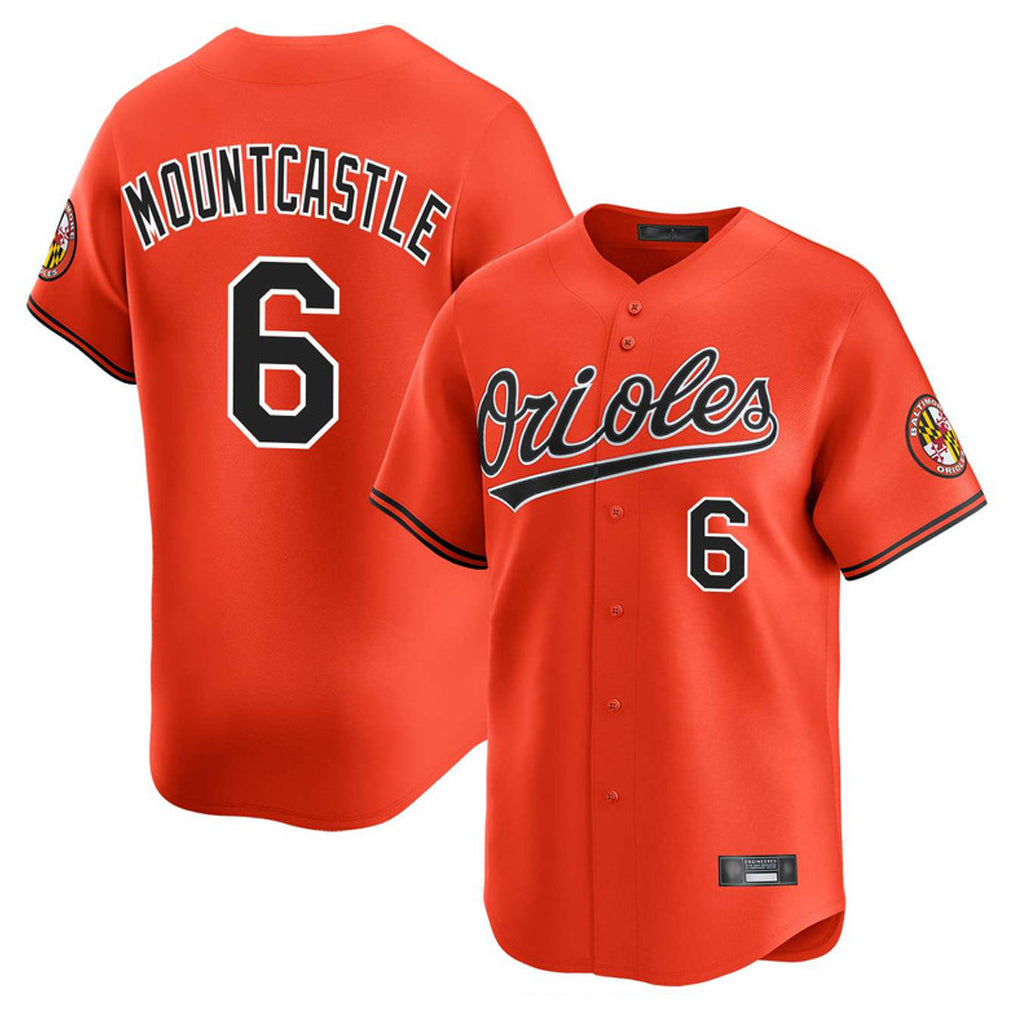 Baltimore Orioles #6 Ryan Mountcastle Player Orange Limited Home Game Stitched Baseball Jersey