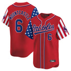 Baltimore Orioles #6 Ryan Mountcastle Player Red Independence Day Vapor Premier Limited Home Game Stitched Baseball Jersey