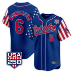 Baltimore Orioles #6 Ryan Mountcastle Player Royal USA 250 Independence Day Vapor Premier Limited Home Game Stitched Baseball Jersey