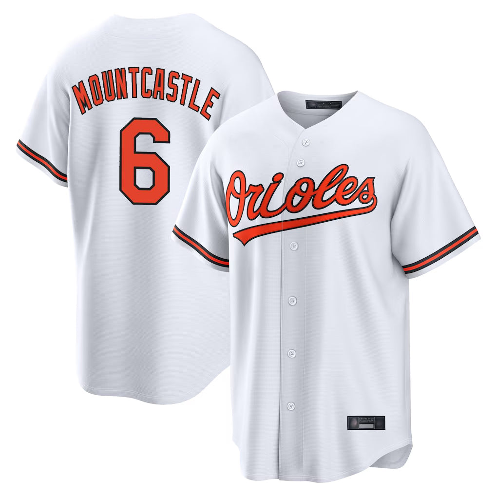 Baltimore Orioles #6 Ryan Mountcastle Player White Home Game Stitched Baseball Jersey