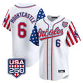 Baltimore Orioles #6 Ryan Mountcastle Player White USA 250 Independence Day Vapor Premier Home Game Stitched Baseball Jersey
