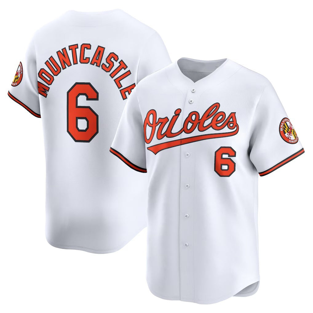 Baltimore Orioles #6 Ryan Mountcastle White Home Limited Player Baseball Jersey
