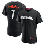 Baltimore Orioles #7 Jackson Holliday Black City Connect Authentic Player Baseball Jersey