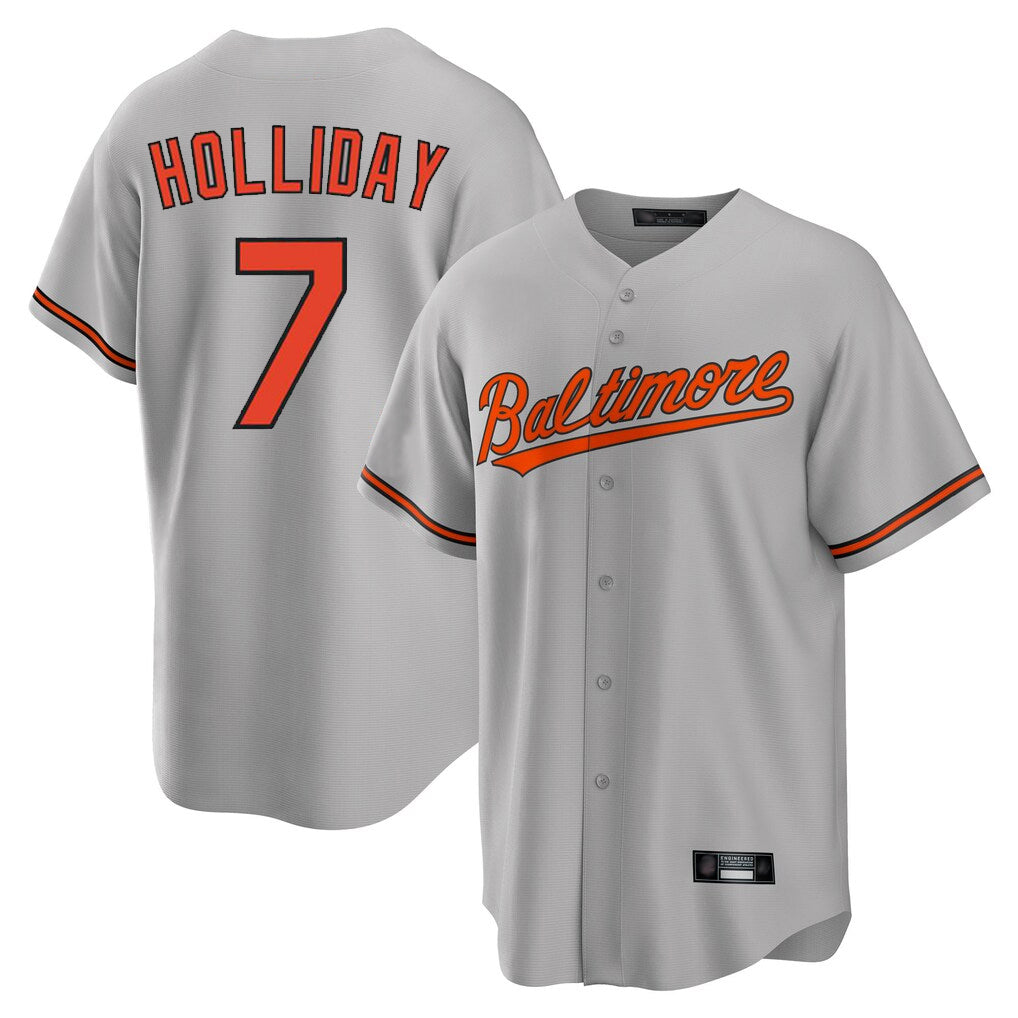 Baltimore Orioles #7 Jackson Holliday Player Gray Home Game Stitched Baseball Jersey