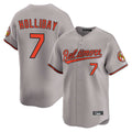 Baltimore Orioles #7 Jackson Holliday Player Gray Limited Home Game Stitched Baseball Jersey