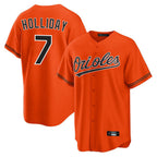 Baltimore Orioles #7 Jackson Holliday Player Orange Home Game Stitched Baseball Jersey