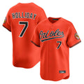 Baltimore Orioles #7 Jackson Holliday Player Orange Limited Home Game Stitched Baseball Jersey