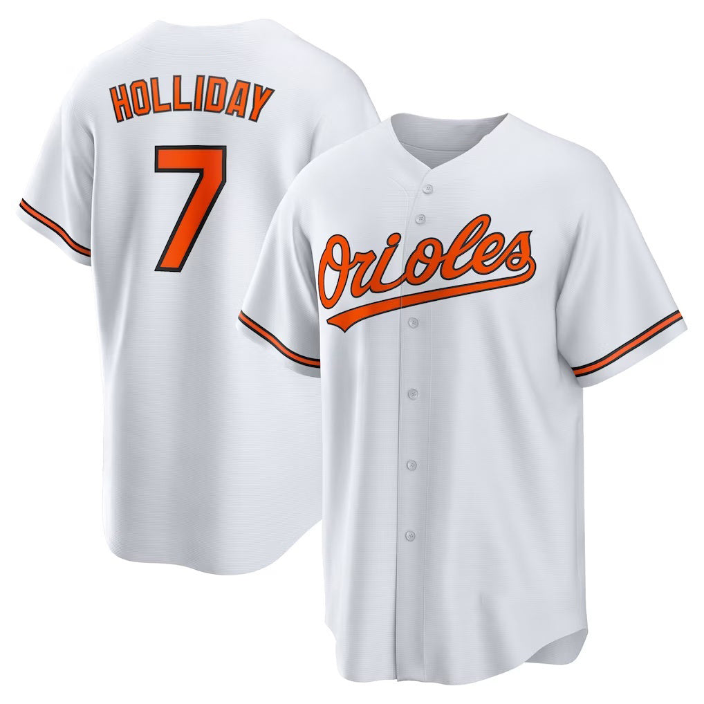 Baltimore Orioles #7 Jackson Holliday White Home Replica Player Baseball Jersey