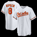 Baltimore Orioles #8 Cal Ripken Jr. White Home Retired Player Replica Baseball Jersey