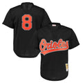 Baltimore Orioles #8 Cal Ripken Player Black Mitchell & Ness 1997 Cooperstown Mesh Game Stitched Baseball Jersey
