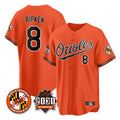 Baltimore Orioles #8 Cal Ripken Player Orange 30th Anniversary of 2131 Home Game Stitched Baseball Jersey