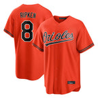 Baltimore Orioles #8 Cal Ripken Player Orange Home Game Stitched Baseball Jersey