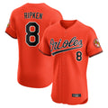 Baltimore Orioles #8 Cal Ripken Player Orange Limited Elite Home Game Stitched Baseball Jersey