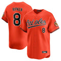 Baltimore Orioles #8 Cal Ripken Player Orange Limited Home Game Stitched Baseball Jersey