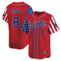 Baltimore Orioles #8 Cal Ripken Player Red Independence Day Vapor Premier Limited Home Game Stitched Baseball Jersey