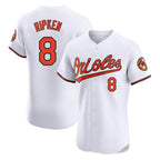 Baltimore Orioles #8 Cal Ripken Player White Limited Elite Home Game Stitched Baseball Jersey