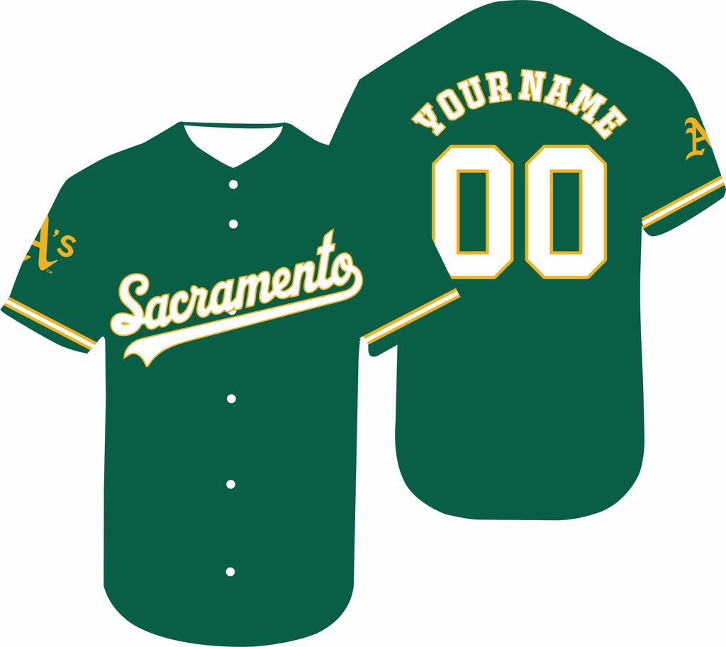 Custom Baseball 2026 Athletics Unveil New Sacramento A's Alternate Jersey-Green