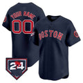 Boston Red Sox 2024 Spring Training Patch Vapor Premier Limited Custom Jersey ¨C Navy Baseball Jersey