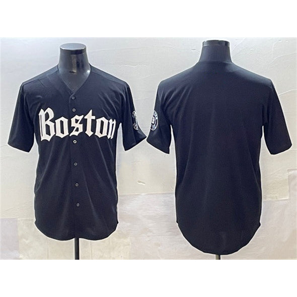 Boston Red Sox Blank Black Gothic Vapor Limited Stitched Baseball Jersey
