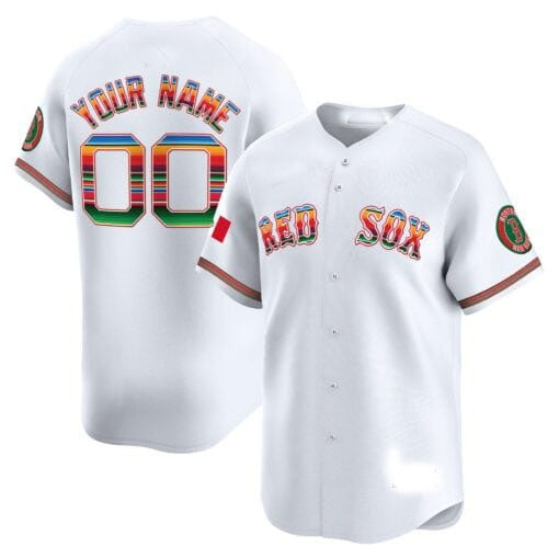 Boston Red Sox Mexico Vapor Premier Limited Custom Jersey ¨C All Stitched-White Baseball Jersey