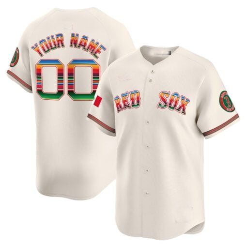 Boston Red Sox Mexico Vapor Premier Limited Custom Jersey ¨C Cream Baseball Jersey