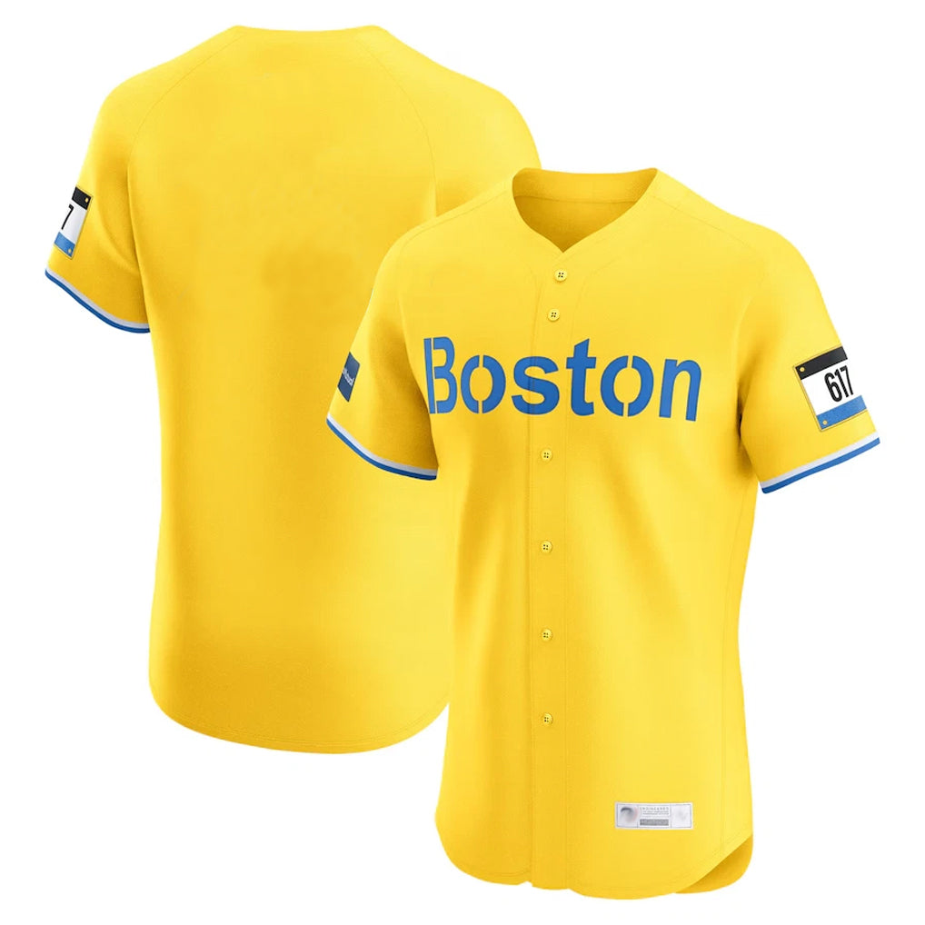 Boston Red Sox Red Sox Blank Player Yellow Limited Elite Home Game Stitched Baseball Jersey