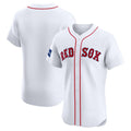 Boston Red Sox White Home Elite Patch Baseball Jersey