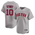 Boston Red Sox #10 Trevor Story Player Gray Road Limited Home Game Stitched Baseball Jersey