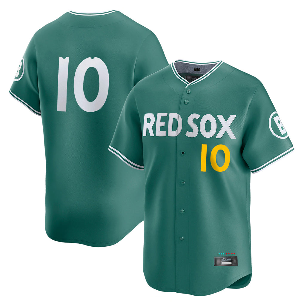 Boston Red Sox #10 Trevor Story Player Green City Connect Limited Home Game Stitched Baseball Jersey