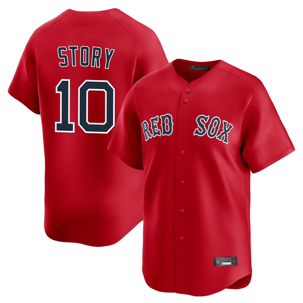 Boston Red Sox #10 Trevor Story Player Red Limited Home Game Stitched Baseball Jersey