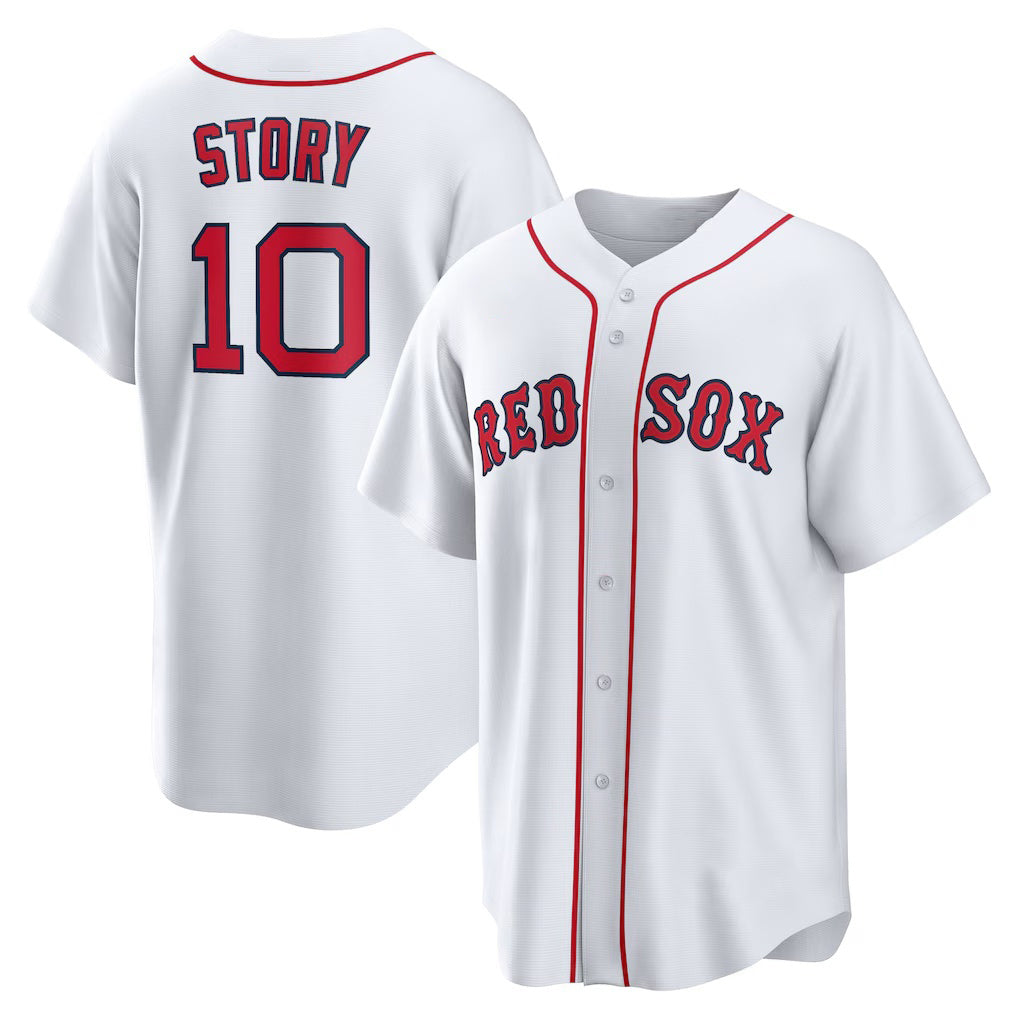 Boston Red Sox #10 Trevor Story White Home Replica Baseball Jersey