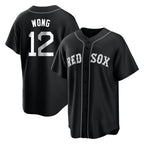 Boston Red Sox #12 Connor Wong Player Black Home Game Stitched Baseball Jersey